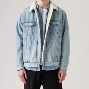 Levi's Light Blue Denim Jacket with Sherpa Collar